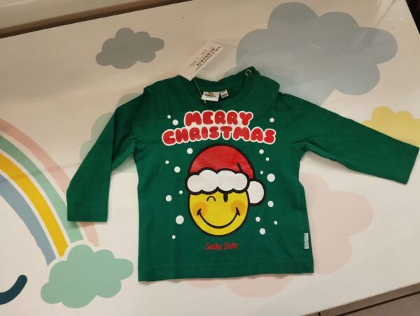 Maglia bimbo verde natalizia 3/6 mesi